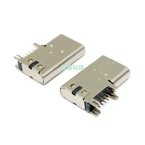 Typec CF 側(cè)插 DIP 14PIN 黃銅 LCP黑色 4.58 成品